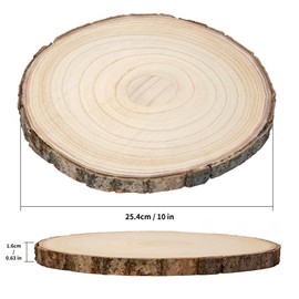 Rigalit 8 Pieces of 10-11 Inches Wood Slices for Centerpieces,Wooden Slices for Table Top,Wooden Slabs for Crafts,Round Wood Splices for Wedding Table,Home Dinner Table,Etc. (10-11 inches), Natural