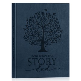 Lanpn Papa Erzähl mal Geschichte Book Tell mir deine Lebensgeschichte mit 300+ fragen, Fäter Memory Book Filling Book Father's Day Birthday Gift Dad Life Story Guided Journal (Blue)