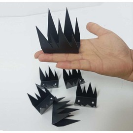 MOGUOBIN Intruder Deterrent Fence Wall Spikes,(12 pc)Security Fence Spikes,Outdoor Anti Climb Spike Repellent Thief Cat Bird,Deterrent Spikes for Railing Roof Garden Security,Fence or Wall Decoration