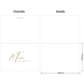 LADY&HOME To My Mom on My Wedding Day Card,Wedding Day Card to Mom,Thank Mom Wedding Day Card (C2:Mom)