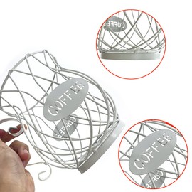 Coffee Capsule Basket, Coffee Pod Holder, Coffee Capsule Storage Basket, Coffee Pod Holder Storage Basket for Multiple Capsules, Espresso Holder, Coffee Capsule Stand Kitchen Storage Holder (White)