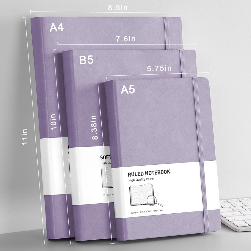 RETTACY Lined Journal Notebook - A5 Note Book Hardcover Thick
