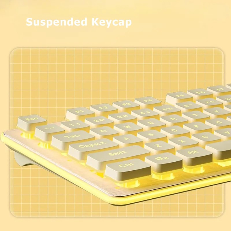 Wireless Keyboard and Mouse Combo, 2.4G Rechargeable Full Sized Backlit