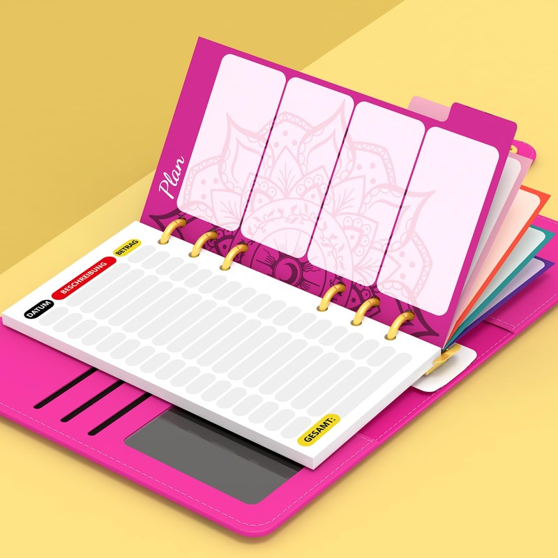 German Budget Planner with Coloured Dividers