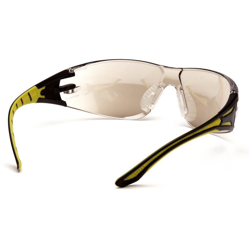 Pyramex Endeavor Plus Safety Glass Black/Green Frame Indoor/Outdoor Mirror Lens
