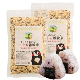 Mixed Grain Rice, Made in Japan, Kumamoto Prefecture, Germinated Brown Rice, Kumamon Bag, 7.1 oz (200 g) x 2 Bags, Total 14.1 oz (400 g), Eggoma, Black Sengoku Germinated Brown Rice, Germinated Sticky
