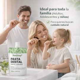 Set 3 Pastas Dental Menta Orgánica Sin Fluoruro 100g Natshop