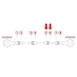 Caltric Rear Propeller Drive Shaft Yoke U-Joint Fits Yamaha Kodiak 450 KFM450F 2005-2006