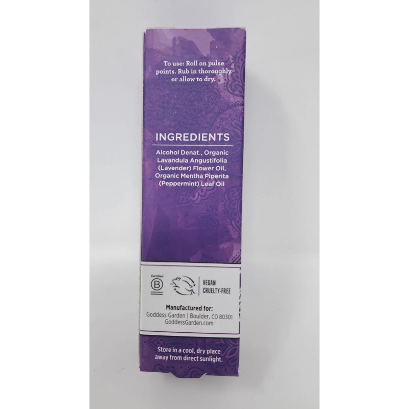 Goddess Garden Essential Oil Lavender SkyRoll On Perfume .30 oz