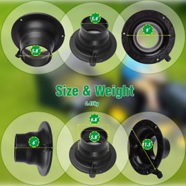 Glomora Agri-Fab 43791 Adapter, Lawn Vacuum Parts Hose Adapter for Agri-Fab Vacuums Enhanced Cleaning Power, Easy Installation (Black)