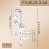 10PCS Valance Clips, Transparent Plastic Window Blind Clips, Hidden Channel