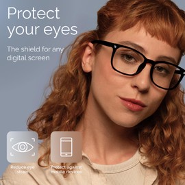 livho High Tech Blue Light Glasses - Advanced Blue Light Blocking Computer Glasses - Screen Fatigue & UV Protection