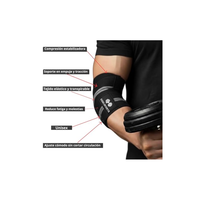 Kit Vendas Para Rodilla Knee Wraps + Coderas +muñequeras Gym