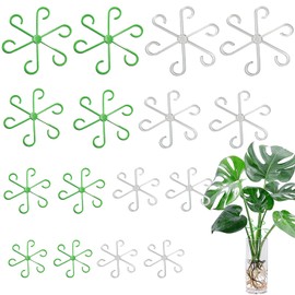 RXKFIGX 20 Pcs Plant Stem Support, Stem Holders for Plants, Climbing Houseplant Stem Supports, Plastic Climbing Plant Support Plant Trellis,Reusable Plastic Stakes Growth Accessories for Plant