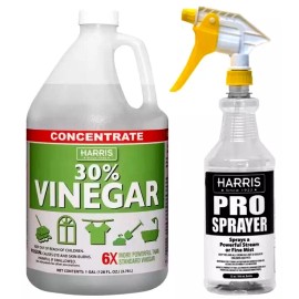 Harris 30% Vinegar Chemical-Free Concentrate & 32oz. Spray Bottle  - 1 Gallon