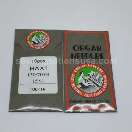 15x1 130/705H ORGAN home sewing machine needles Size 16/100 Regular point HAx1