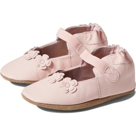 Robeez Baby Girls and Unisex Soft Soles Slip-Resistant Crib Shoes Slippers Moccasins for Infant and Toddler - Briana Light Pink - 6-12 Months