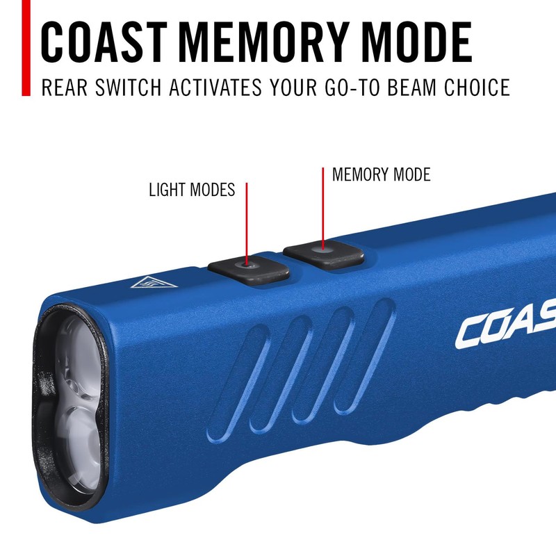 Coast Slayer 1150 Lumen USB-C Rechargeable LED Flashlight with Spot/Flood,