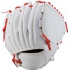ZETT Baseball Commemorative Glove Synthetic Leather PVC White/Red (1164) LH