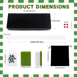 Harborway Mini Chinese Mahjong Set - Complete Mahjong Tile Set with 144 Tiles & Travel Case, Portable Mahjong Travel Set for Outdoor Fun - Perfect Mahjong Game Gift for Beginners & Enthusiasts