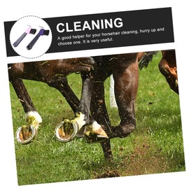 GRIRIW 2pcs Horse Hoof Cleaning Brushes Horse Grooming Tools Multi-Functional for Hoof and Boot Cleaning Natural and Practical Design Easy to Use for All Owners