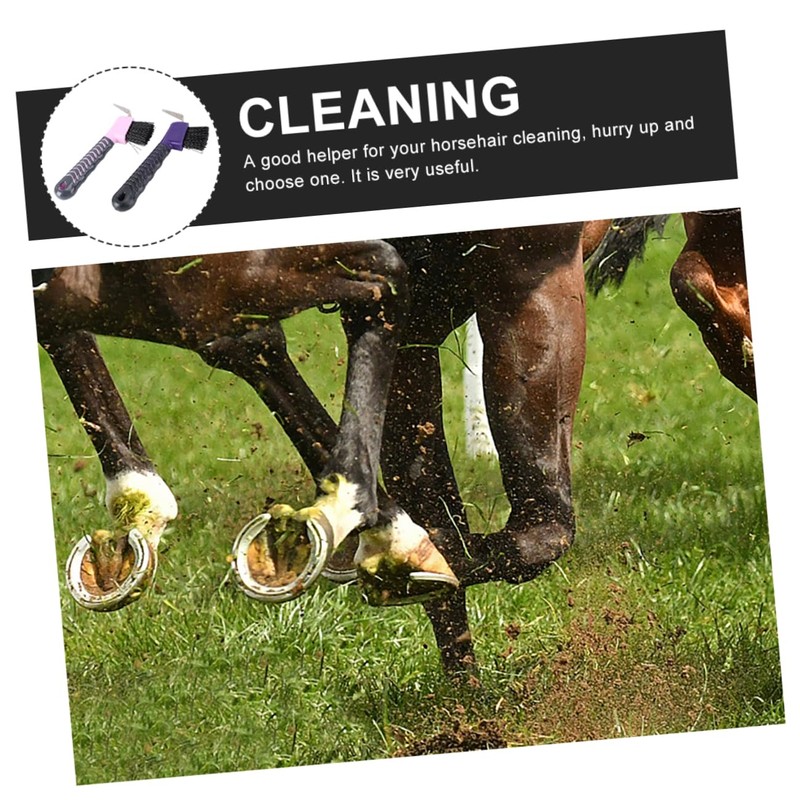 GRIRIW 2pcs Horse Hoof Cleaning Brushes Horse Grooming Tools Multi-Functional