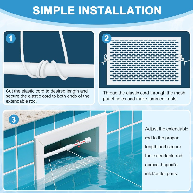 OMKSIH Skimmer Guard Kit Pool Skimmer Screen Guard Cover Swimming