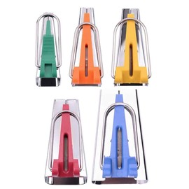 HappyHome Bias Tape Maker, Easy Handmade, Temporary Clip for Crafting and Piping (5 Size Set)