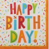 Creative Converting Happy Birthday Fun Luncheon Napkins with printed colorful