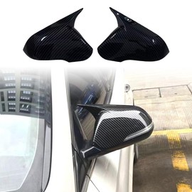 Xhfarce Side Mirror Covers for Hyundai 9th Gen Sonata 2015 2016 2017 2018 2019 Accessories Ox Horn Side Mirror Cover Side Door Rearview Mirror Cover Exterior Decoration(With Turn Signal,Carbon Fiber)