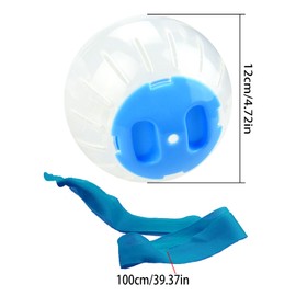 TAIZER Hamster Run Ball Pack of 2 Running Balls for Hamsters Plastic Hamster Ball with Pull Rope Quiet Hamster Toy Small Pet Roll Ball Rodent Toy for Running for Hamster Small Animals