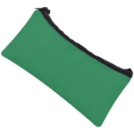 Plain Canvas Makeup DIY Craft Accessory Travel Zipped Washable Multicolor Gift Zipped Pouch (Green, Pack-2)