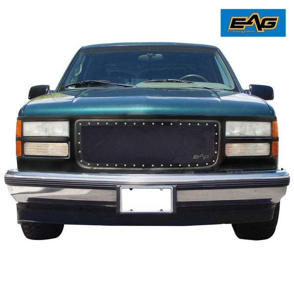 EAG Rivet Black Stainless Steel Wire Mesh Grille Fit for 94-98 C1500 / 2500/3500 / 94-98 K1500 / 2500/3500