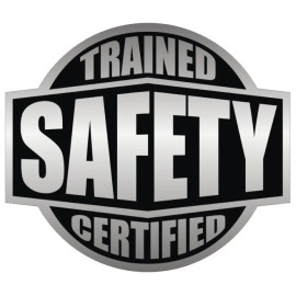 BIEKRSTUFFUS SAFETY TRAINED CERTIFIED HARD HAT STICKER HELMET STICKER