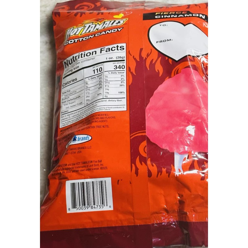 trive Hot Tamales Fierce Cinnamon Hot Stuff Cotton Candy: 3oz
