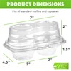 Green Direct 2 Compartment Disposable Cupcake Containers | Clear Cupcake