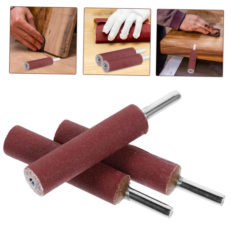 Cabilock Drum Sander Kit 3pcs Sandpaper Roll Drum Mandrels and