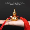 Gourd Pendant Brass Material Calabash Shape Decoration Auspicious Crafts with