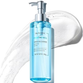SKINTIFIC Limpiador Facial en Gel con Pantenol (Vitamina B5) y Aminoácidos - Jabón Hidratante y Reparador para Piel Sensible y con Acné, 250ml