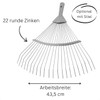 Rekord Wire Leaf Rake (Powder Coated) - 22 Round Tines