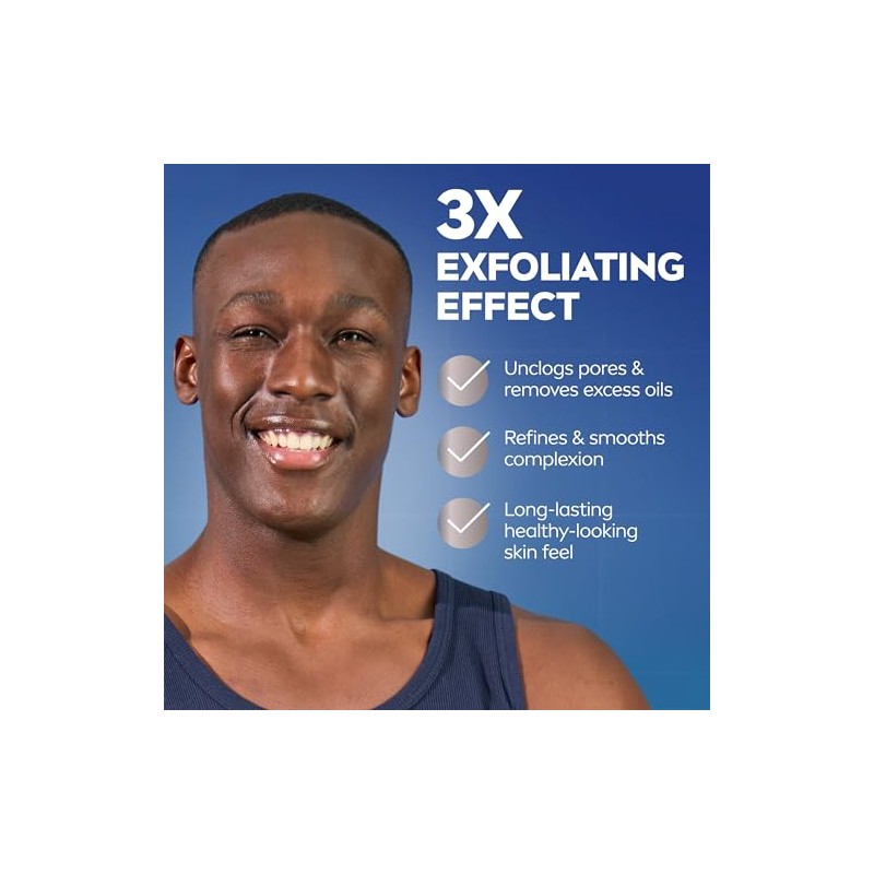 NIVEA Men Deep Cleaning Face Scrub 4.4 Ounce (Pack of