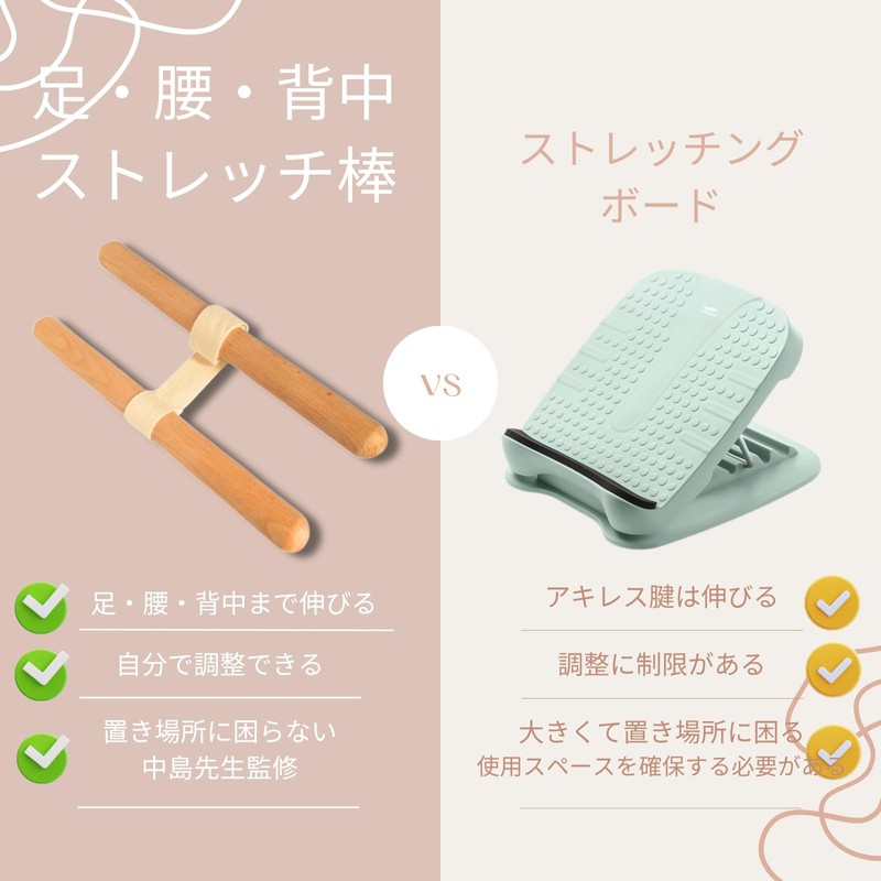 0GULUS 柔道整復師監修 足ストレッチ棒 足・腰・背中・足底筋膜 ハムストリング ふくらはぎ アキレス腱 前屈 ストレッチ