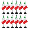12 Pack Italy Desk Flags Set, Italian Small Mini Table