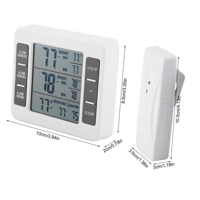 Digital Freezer Thermometer Refrigerator Thermometers for Kitchen Home Restaurants Bars
