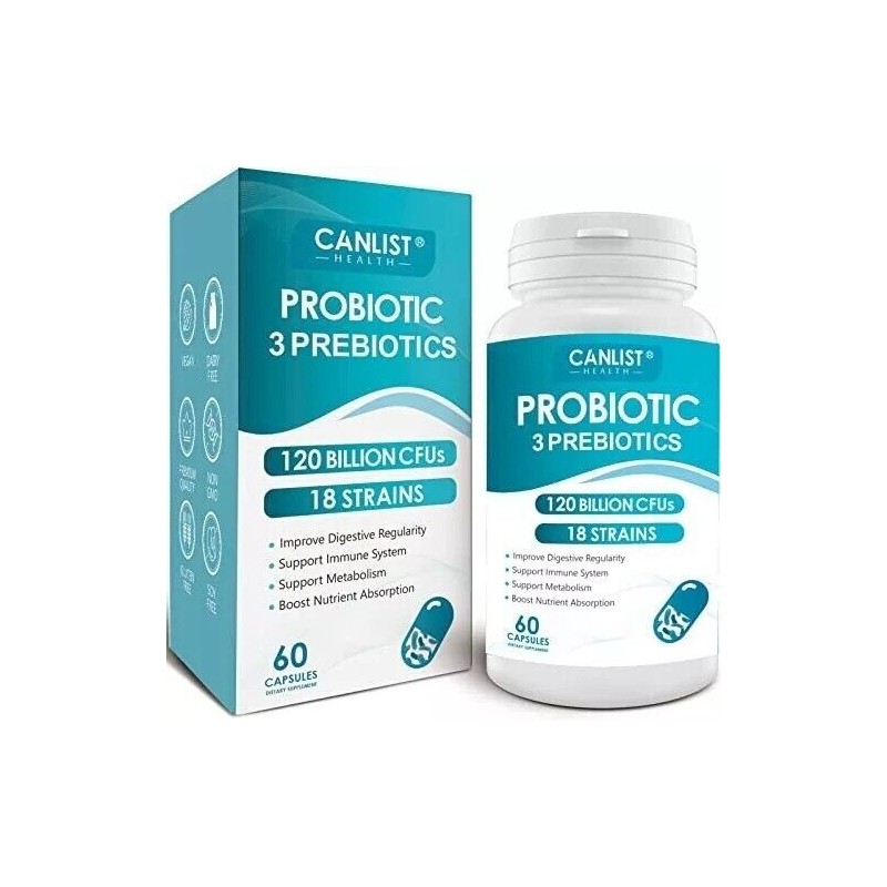 CANLIST 100 Billion Probiotics CFU Potency Gut Health Women Men
