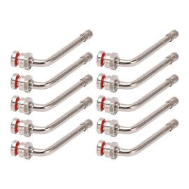 TR545D Truck Tire Valve Stems, 60 Degree Valve Stem Extension Adaptor Brass Tire Valve Stem Compatible with 22.5" & 24.5" Alcoa Aluminum Wheels (10 PCS)