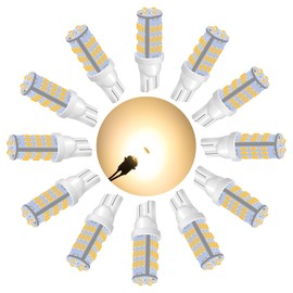 JEFLYM C921 921 912 LED RV Bulbs,Super Bright Warm White T10 194 168 175 3014 42-SMD LED Replacement 12 Volt RV Camper Trailer Boat Trunk Interior Dome Map License Lights(12PCS)