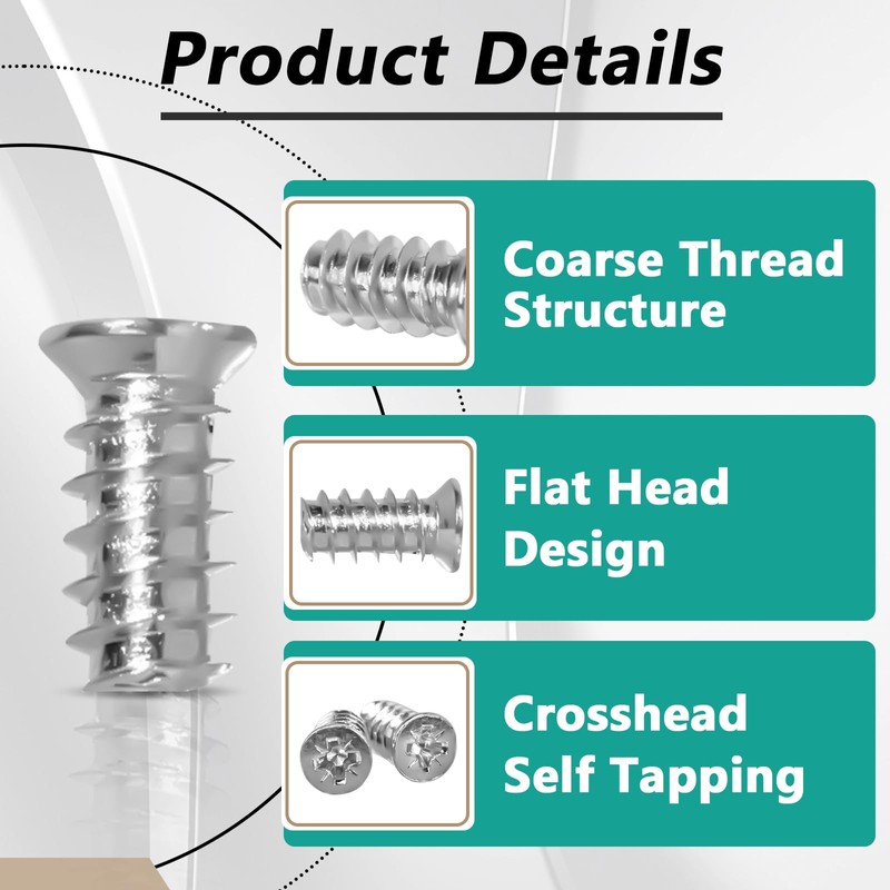 45 Pcs Drawer Rail Euro Screws are Compatible with IKEA