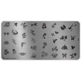 MoYou's XL Bridal plates collection 3, Floral nail designs, stamping nail art design XL stamping template
