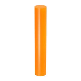 sourcing map 6 x 1 Inch Acrylic Clay Roll Solid Non-Stick Plastic Round Tube Roller Polymer Clay Stick Fondant Rolling Pin for Shapes Modelling Crafts Orange